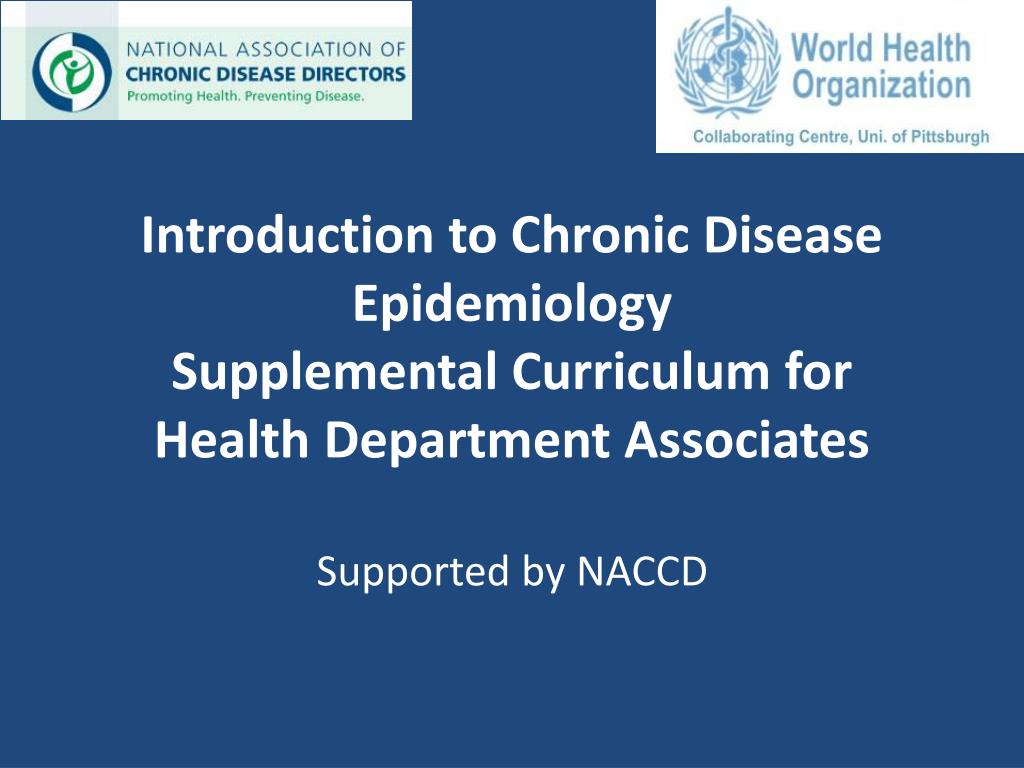PPT Introduction to Chronic Disease Epidemiology Supplemental