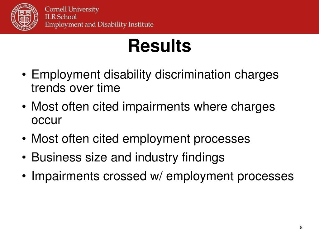 PPT U.S. Employment Disability Discrimination Charges Implications
