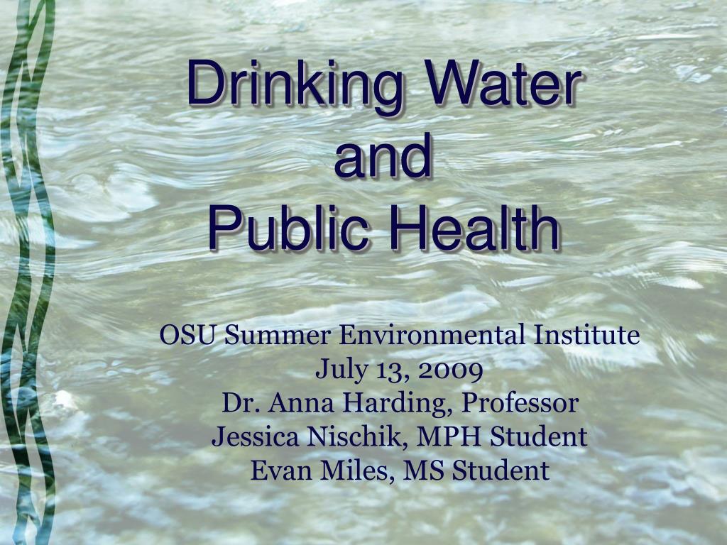 PPT Drinking Water and Public Health PowerPoint Presentation, free