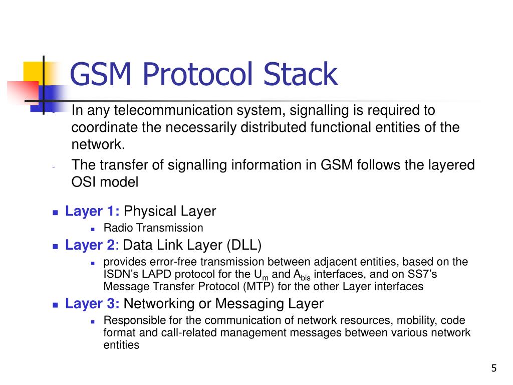 PPT GSM Protocol Architecture PowerPoint Presentation, free download