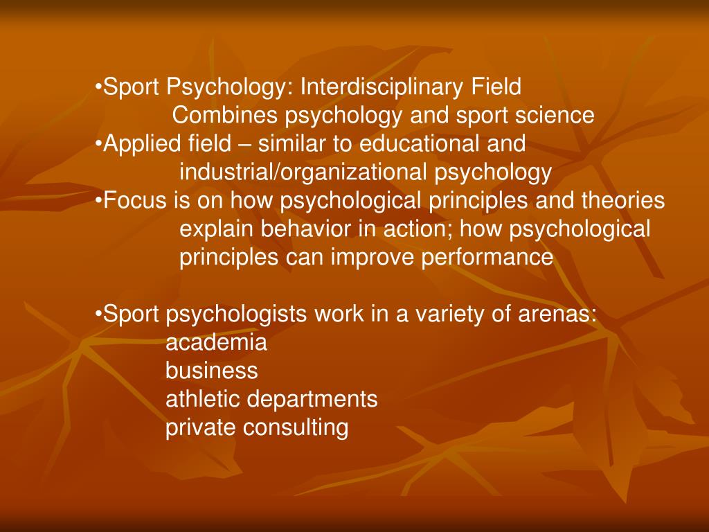 PPT Using Sport Psychology to Teach Traditional Psychology Courses PowerPoint Presentation