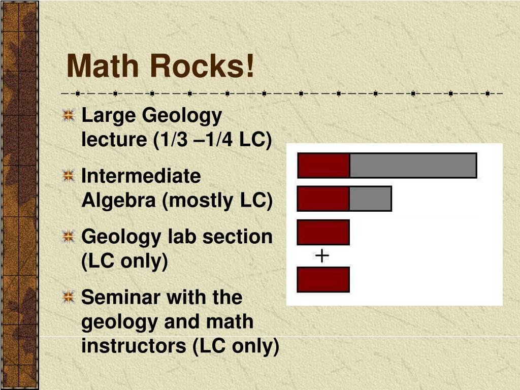 PPT Math Rocks! Linking Physical Geology with a Mathematics Course to