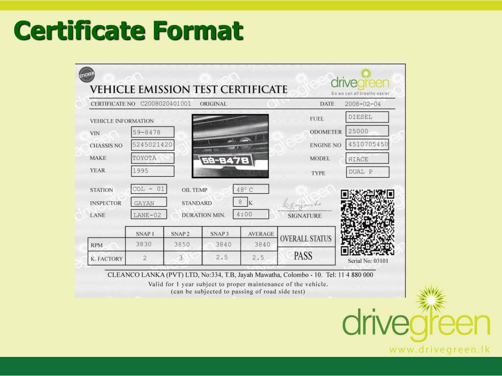 PPT Sri Lanka Vehicle Emission Testing Program (SL VET) PowerPoint