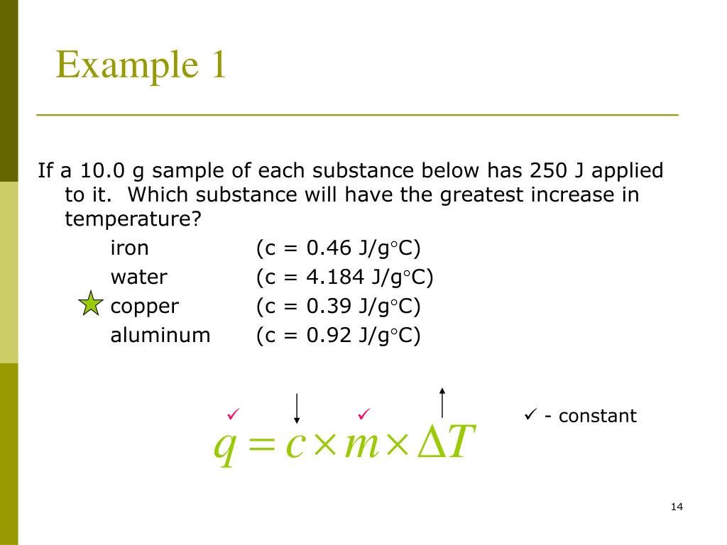 PPT Determination of Specific Heat for a Metal PowerPoint