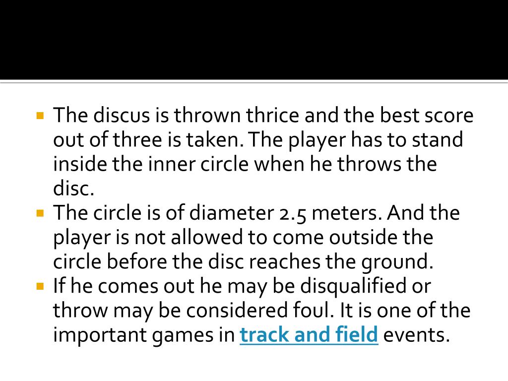 PPT Discus Throw And Its Basics PowerPoint Presentation, free