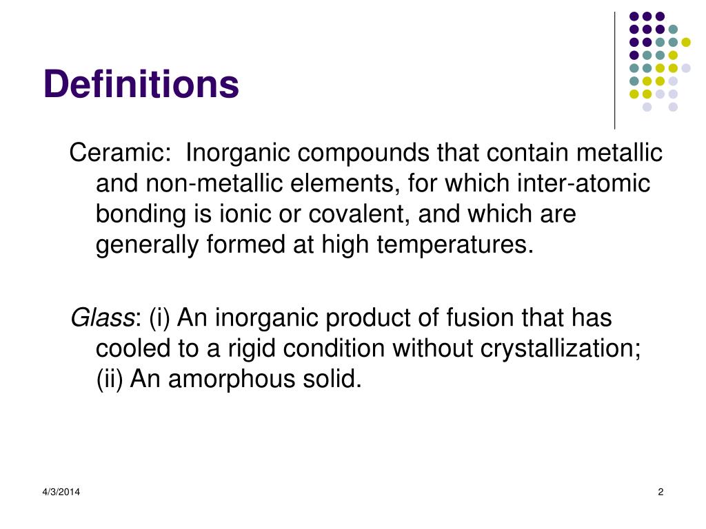 PPT Ceramics and Glasses PowerPoint Presentation, free download ID