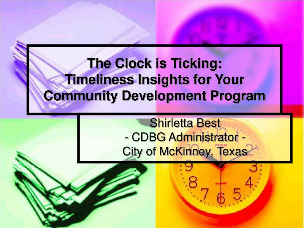 PPT The Clock is Ticking Timeliness Insights for Your Community