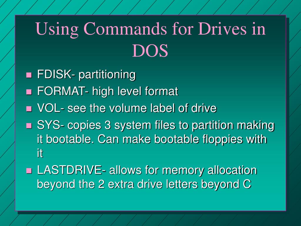 PPT Working in DOS PowerPoint Presentation, free download ID776047