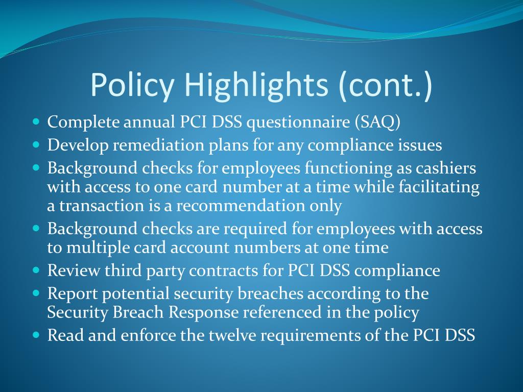 PPT Credit and Debit Card Acceptance Policy and e Transact