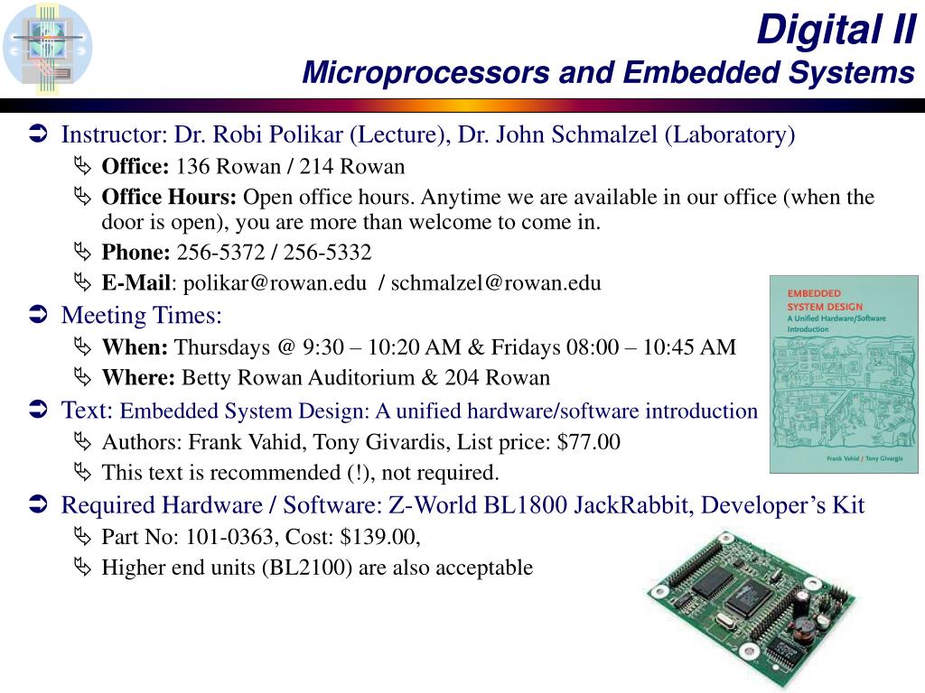 PPT DIGITAL II Microprocessors & Embedded Systems PowerPoint