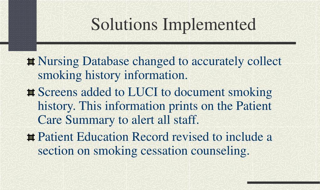 PPT Empowering Nurses to Provide Smoking Cessation Advice PowerPoint