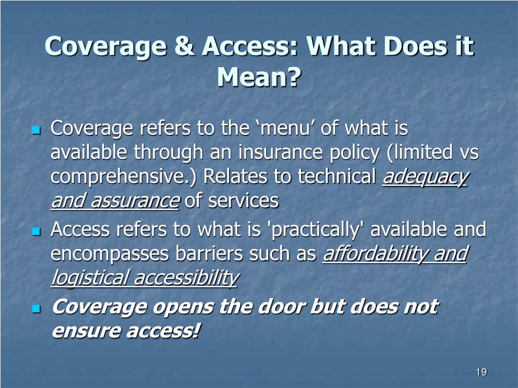 PPT Health Care Coverage Different Problems, Different Solutions