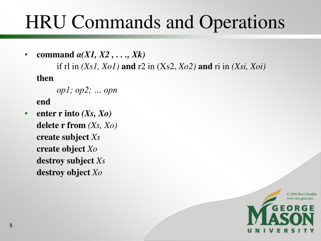 PPT The Safety Problem in Access Control HRU Model PowerPoint