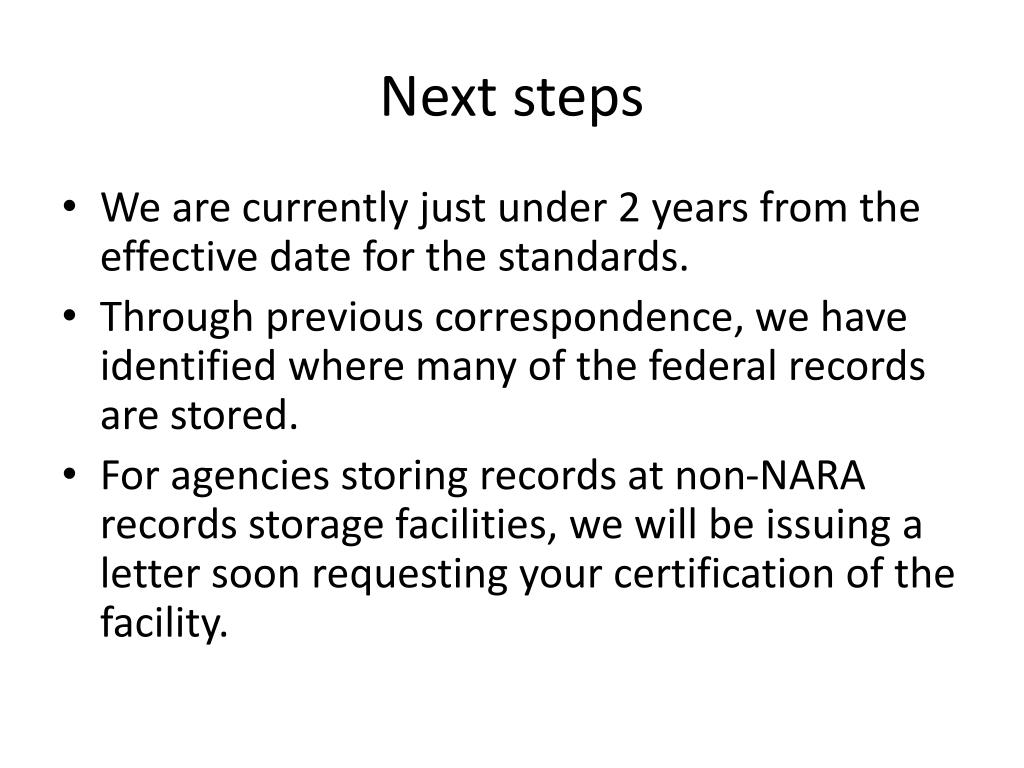 PPT Facility Standards for Federal Records Storage Facilities PowerPoint Presentation ID7841