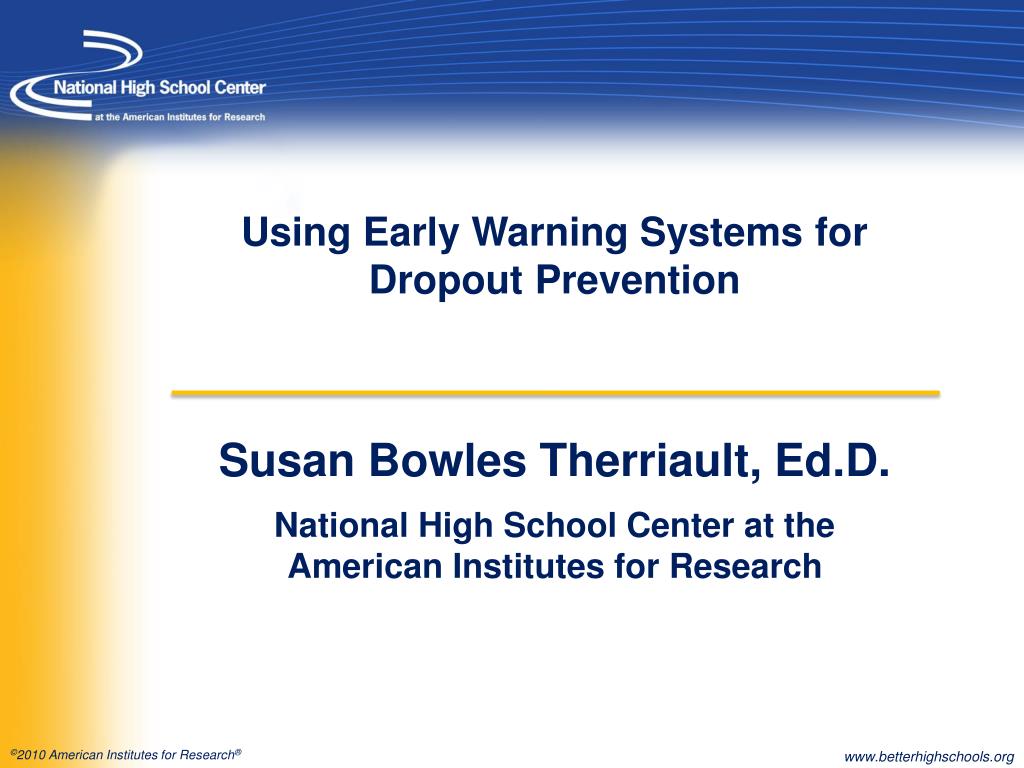 PPT Using Early Warning Systems to Target Tiered Interventions for