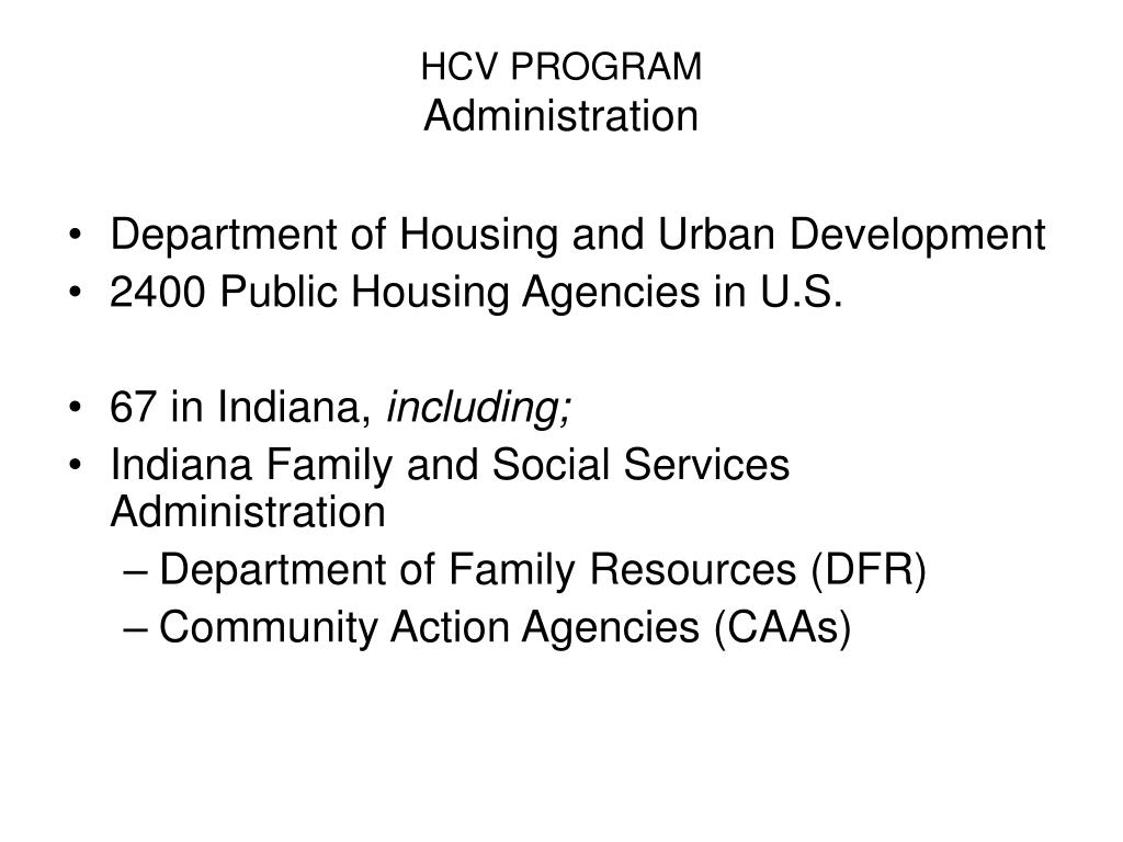 PPT HOUSING CHOICE VOUCHER (HCV) “Section 8” PowerPoint Presentation