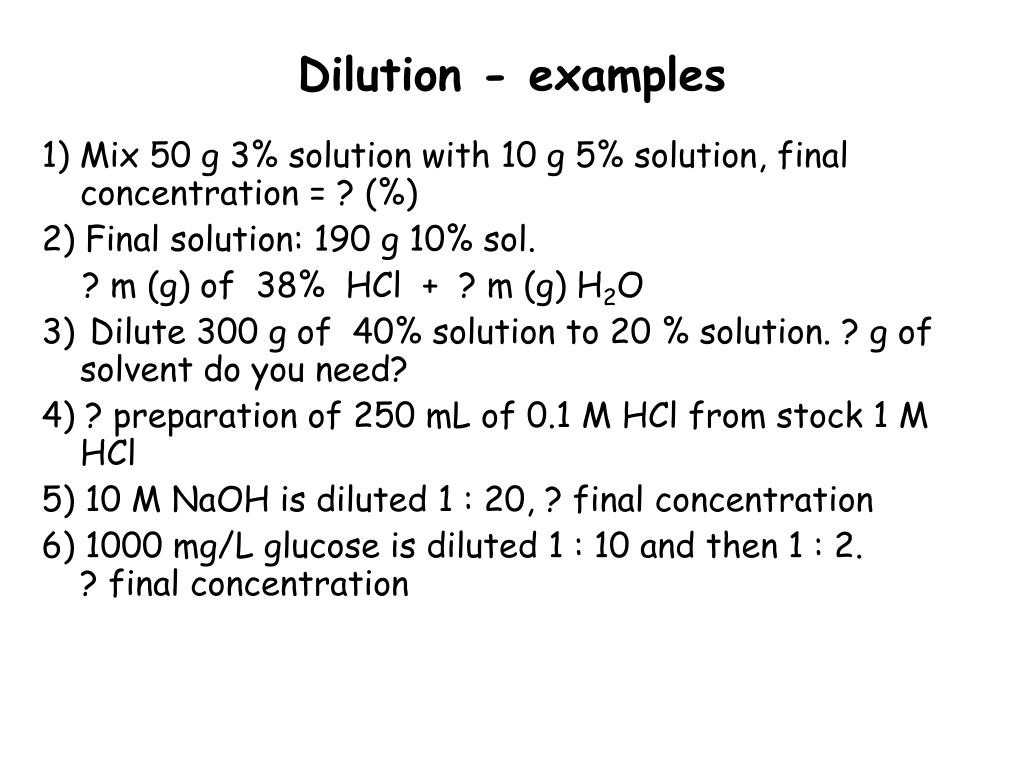 PPT Chemical calculations used in medicine part 1 PowerPoint