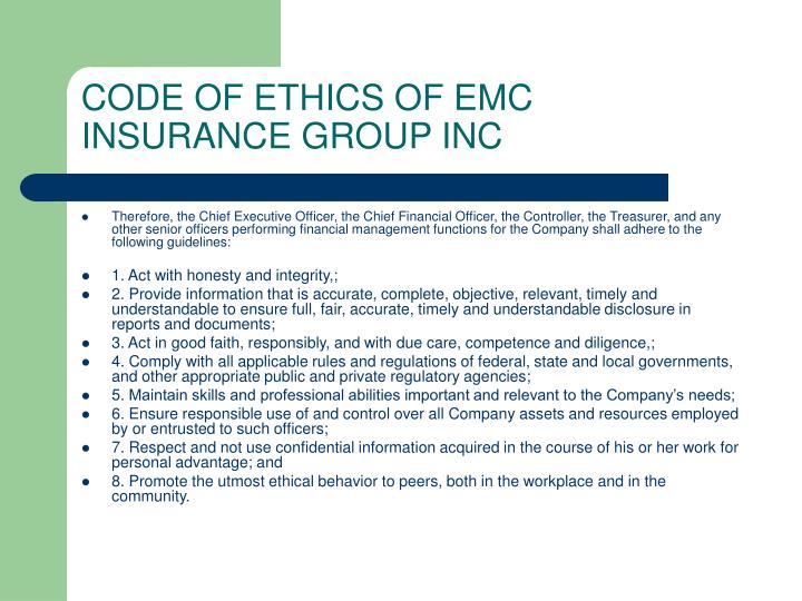 PPT Ethics in the Insurance business PowerPoint Presentation ID784605