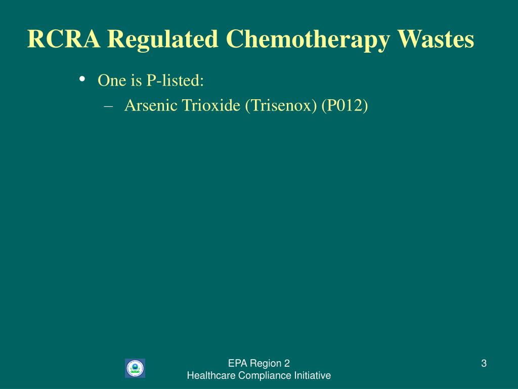 PPT Regulation of Chemo Wastes Under RCRA PowerPoint Presentation, free download ID785557