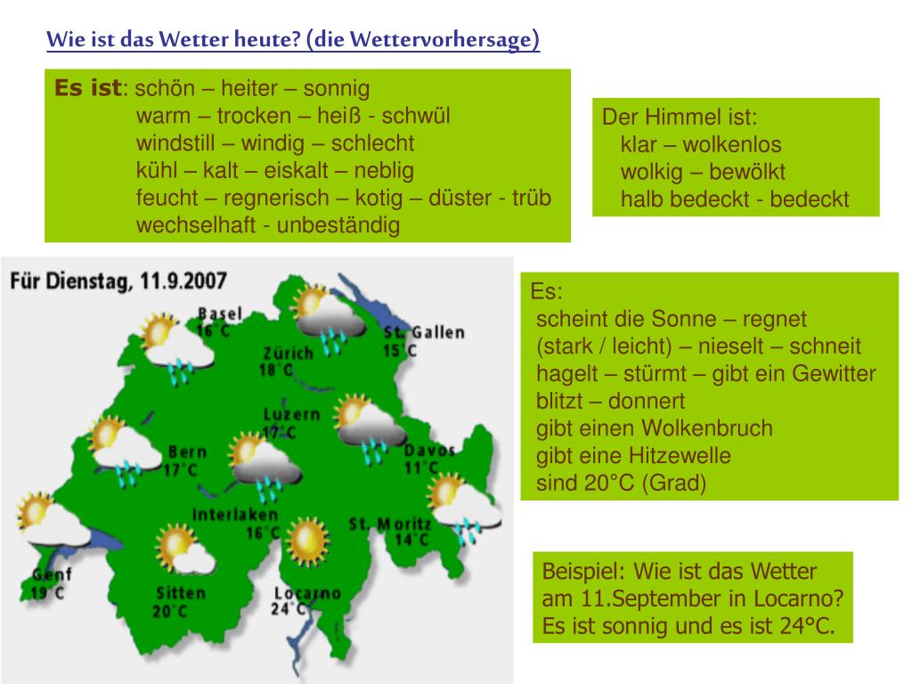 PPT Das Wetter I PowerPoint Presentation, free download ID788990