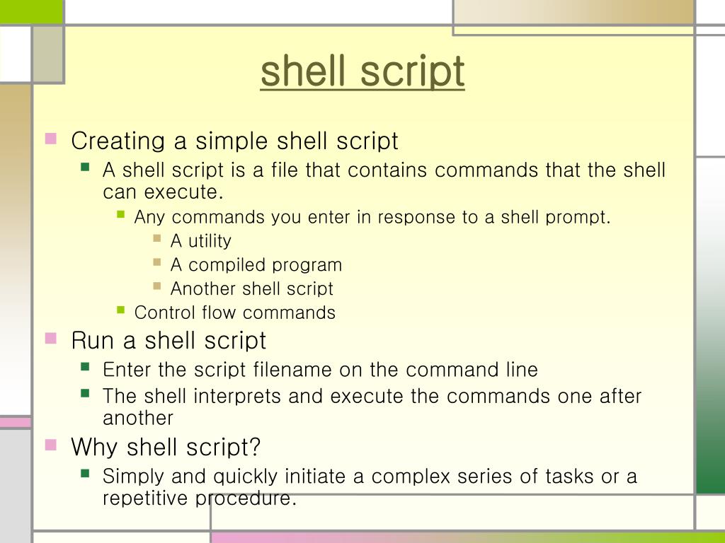 PPT LINUX System Lecture 6 Shell Programming PowerPoint