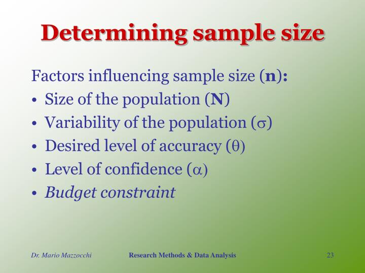 PPT Fundamentals of Sampling Method PowerPoint Presentation ID791407