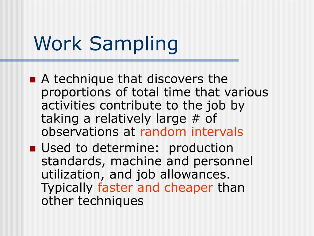 PPT Work Sampling PowerPoint Presentation, free download ID794371