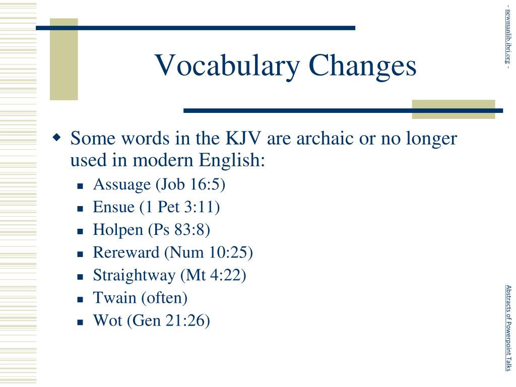 PPT Modern English Versions of the Bible PowerPoint Presentation, free download ID794457
