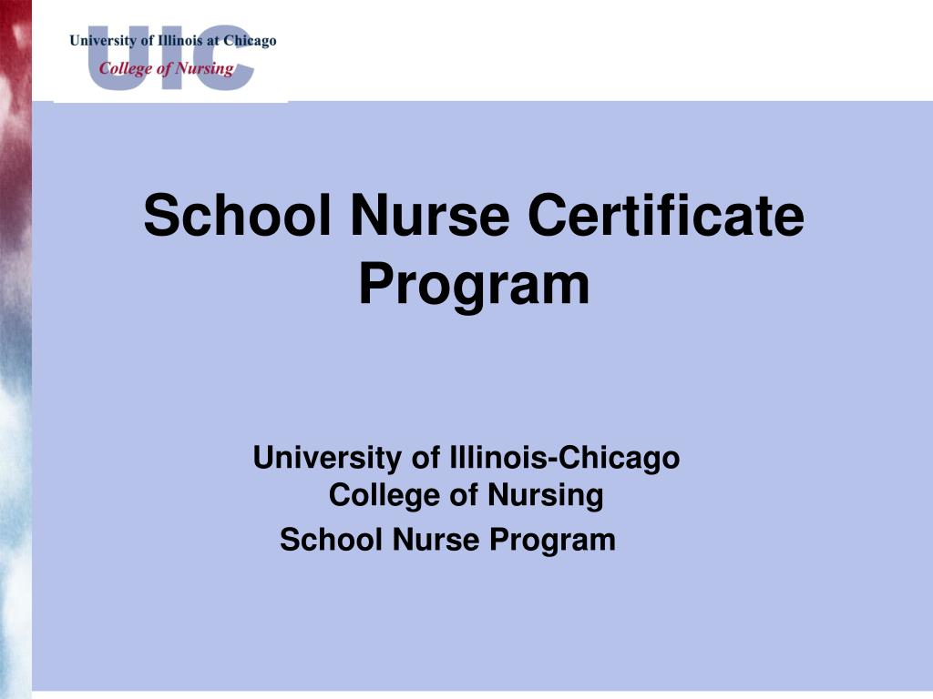 PPT School Nurse Certificate Program PowerPoint Presentation, free
