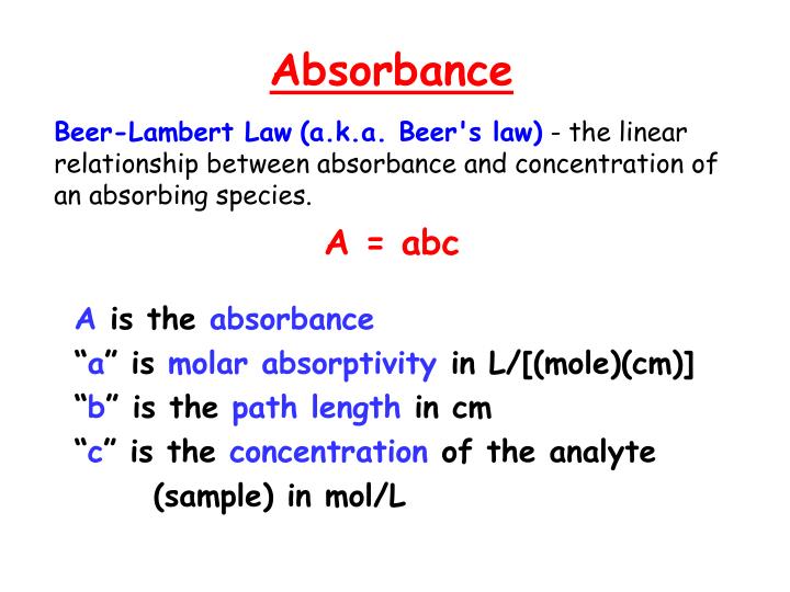 How To Calculate Transmittance From Absorbance 1) how to calculate