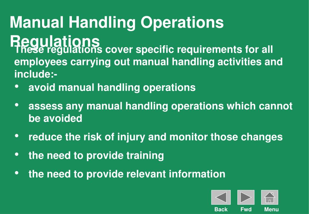PPT Manual Handling Training PowerPoint Presentation, free download