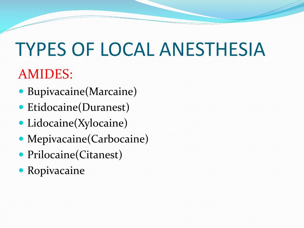 PPT LOCAL ANESTHETICS PowerPoint Presentation, free download ID795259