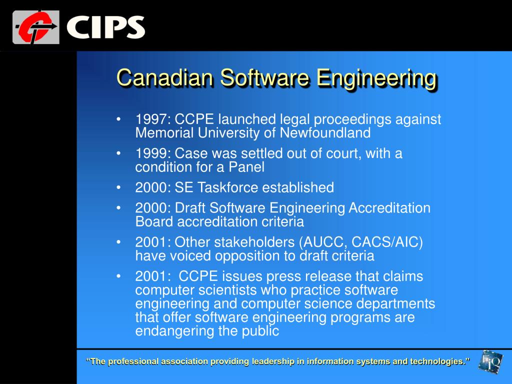 PPT Software Engineering in Canada January 2002 Karen López, I.S.P