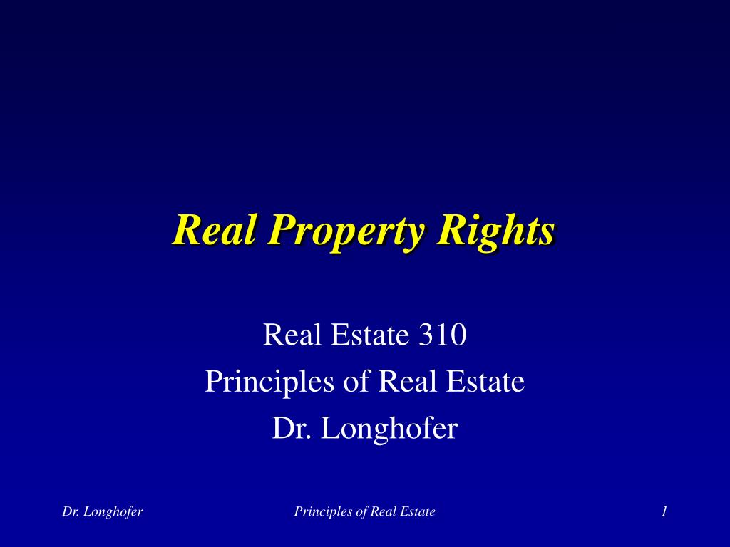 PPT Real Property Rights PowerPoint Presentation, free download ID