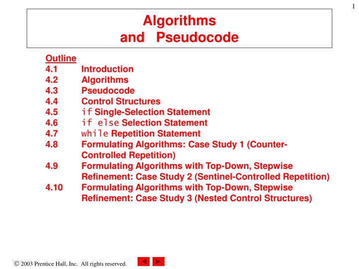PPT Algorithms and Pseudocode PowerPoint Presentation ID797191