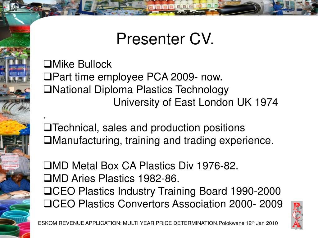 PPT PLASTICS CONVERTORS ASSOCIATION Presentation to NERSA ESKOM