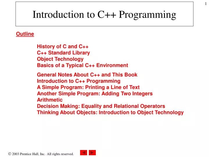 PPT Introduction to C++ Programming PowerPoint Presentation, free