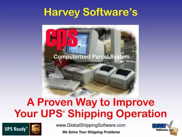 PPT Harvey Software’s A Proven Way to Improve Your UPS ® Shipping Operation PowerPoint