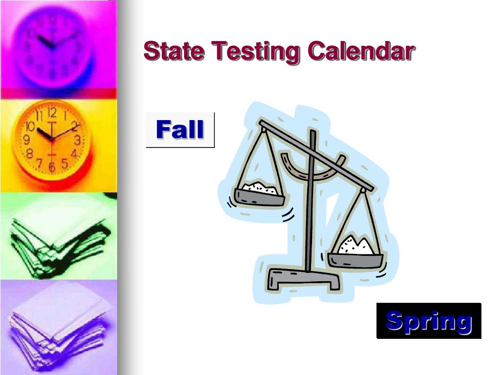 PPT Testing Calendar & Organizational Management PowerPoint