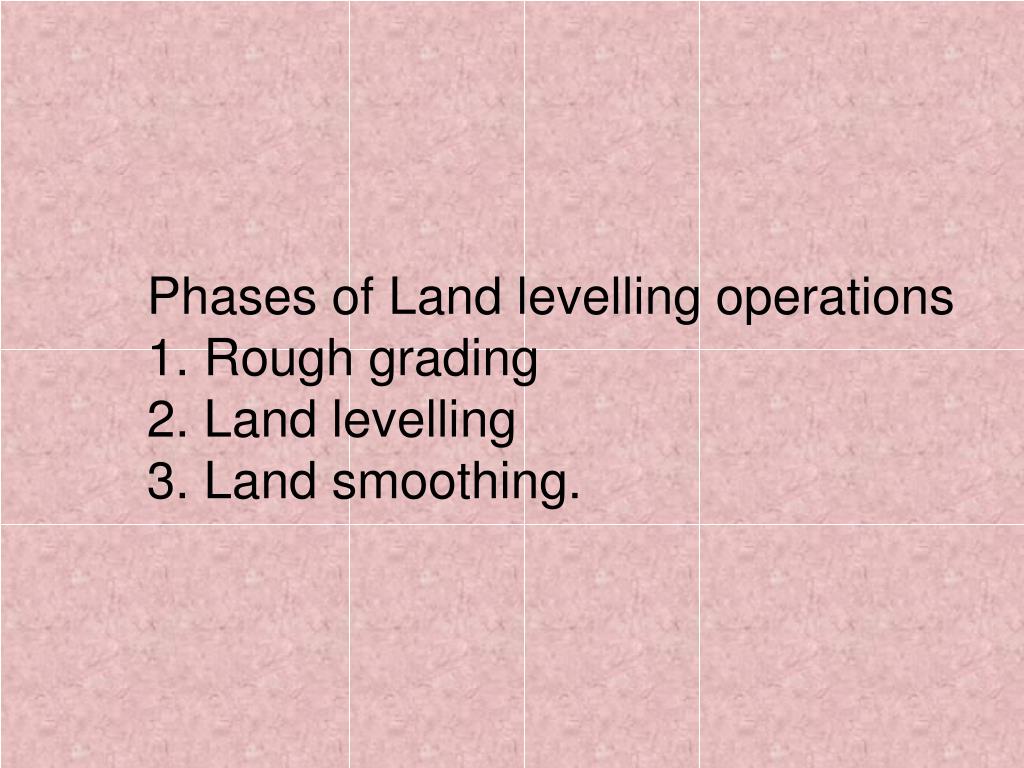 PPT Lecture 19 Land grading Land levelling design methods plane method PowerPoint