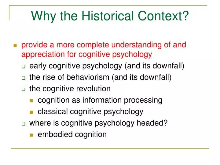 PPT Why the Historical Context? PowerPoint Presentation