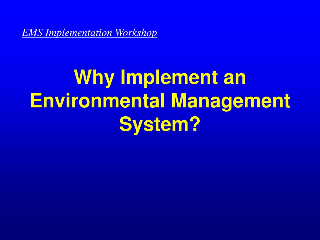 PPT Environmental Management System Training PowerPoint Presentation