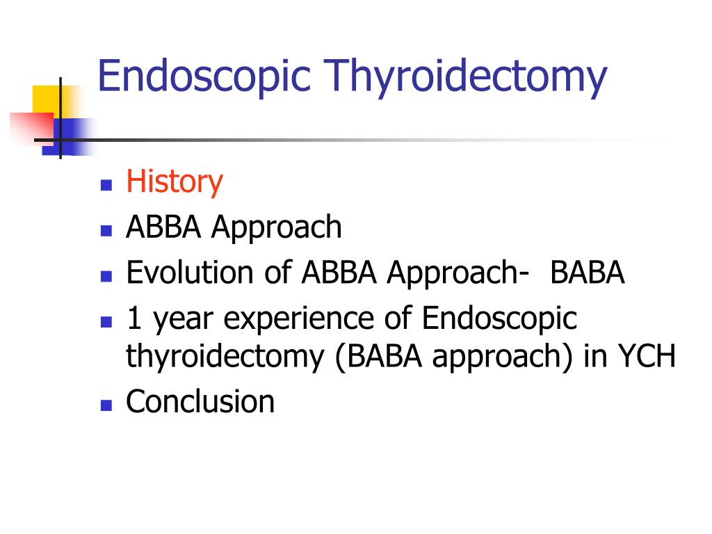 PPT Endoscopic Thyroidectomy ABBA Approach PowerPoint Presentation
