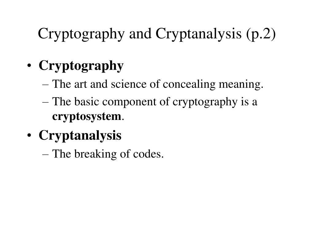PPT Cryptography and Cryptanalysis PowerPoint Presentation, free