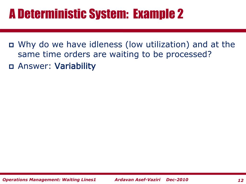 PPT Operations Management Waiting Lines PowerPoint Presentation, free