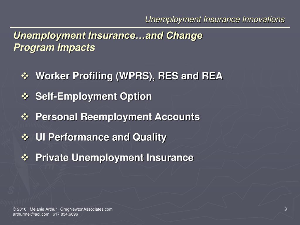 PPT Unemployment Insurance Innovations PowerPoint Presentation, free