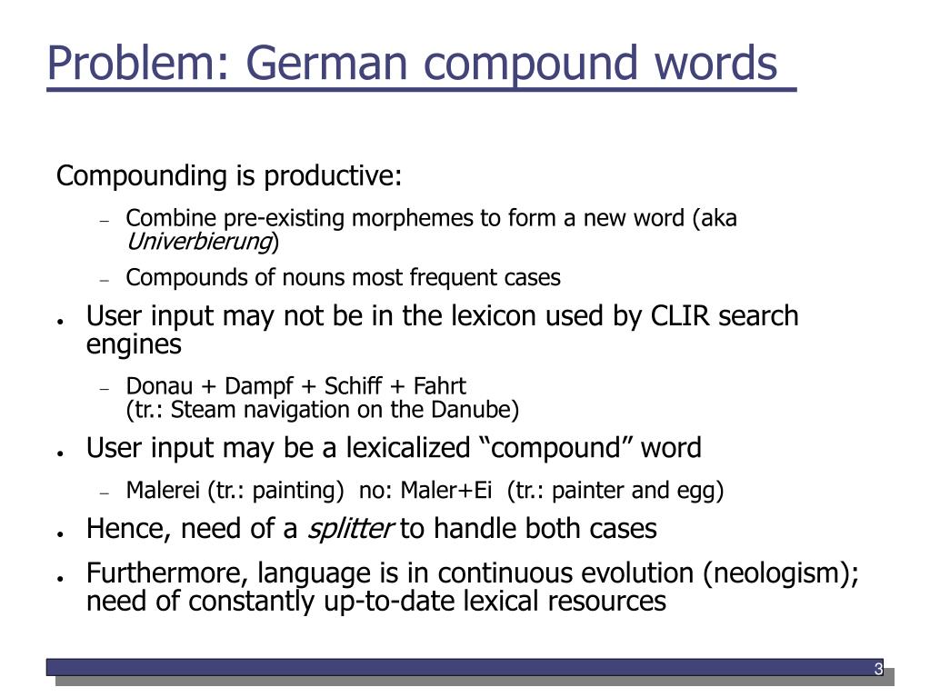 PPT A Splitter for German compound words PowerPoint Presentation