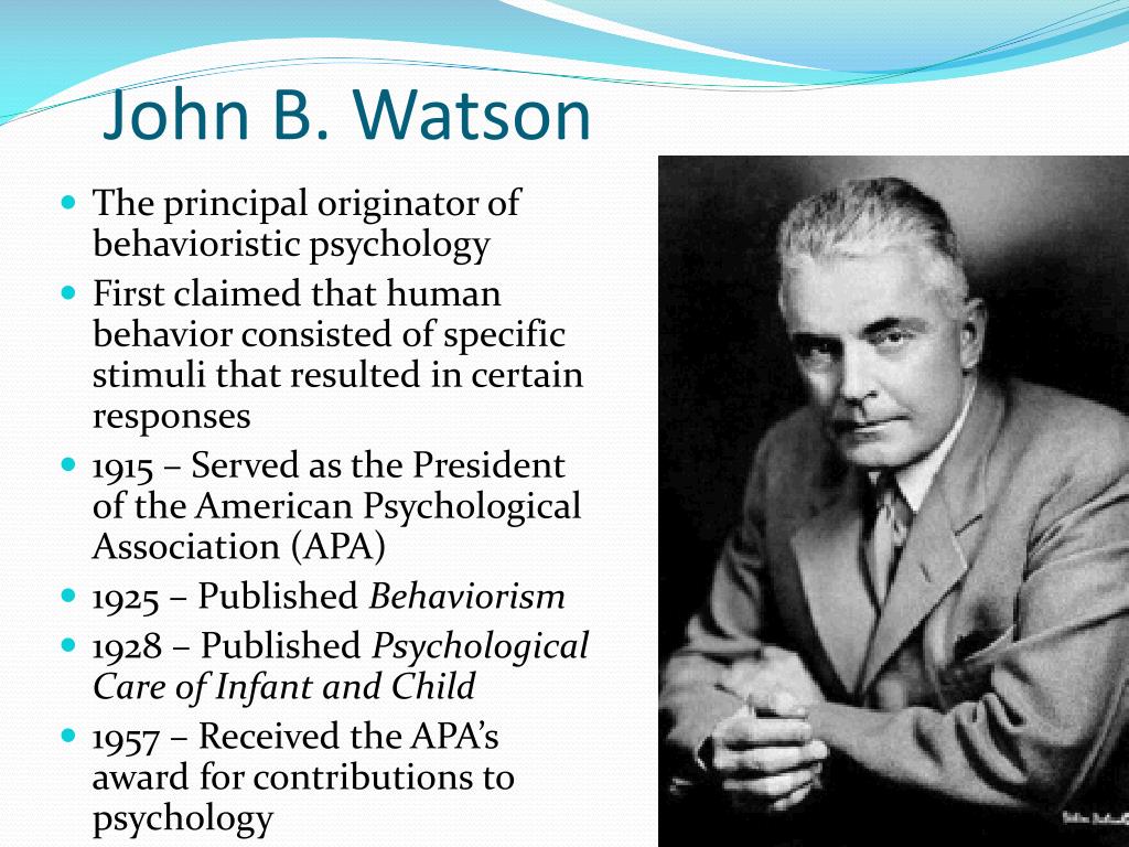 What Was Watson S Theory About Behaviorism slide share