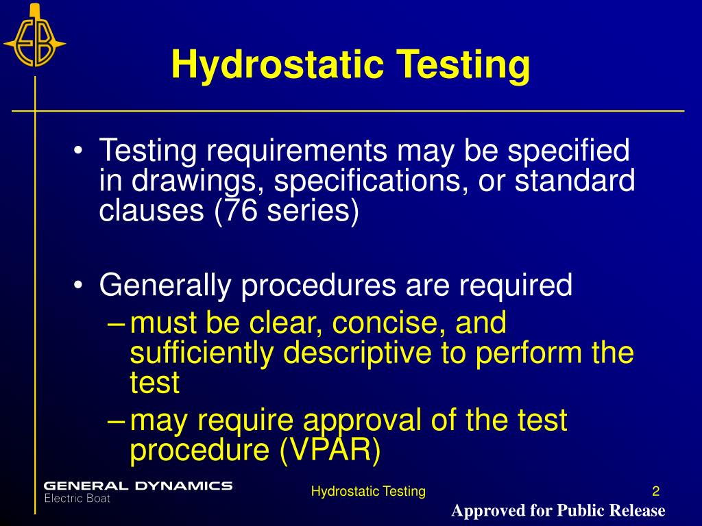 PPT HYDROSTATIC TESTING PowerPoint Presentation, free download ID