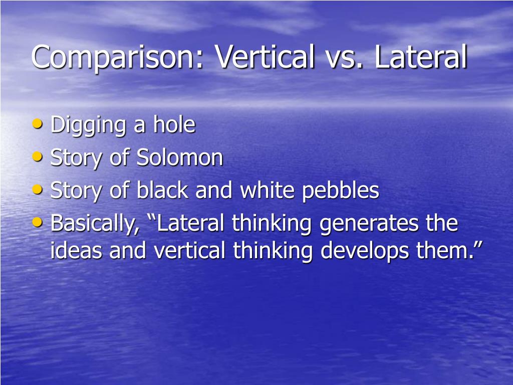 PPT New Think The Use of Lateral Thinking in the Generation of New